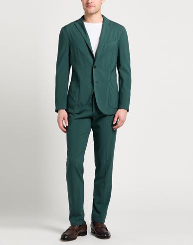 Man Suit Dark green Size 40 Virgin Wool
