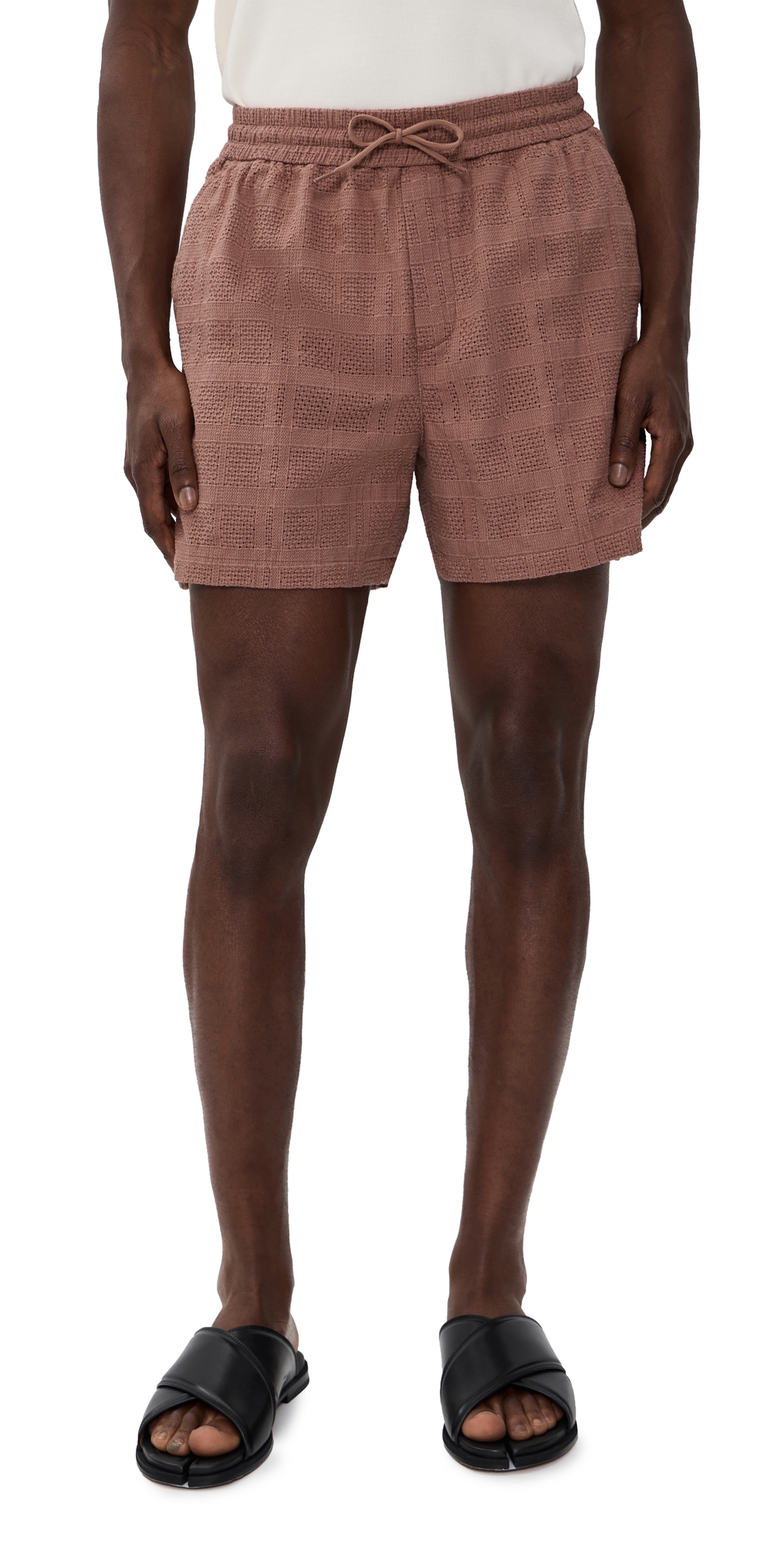 Charlie Knit Shorts Cognac Red
