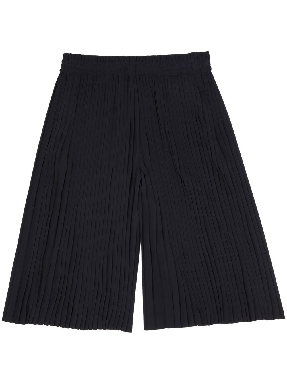 Fully-pleated knee-length shorts - Red