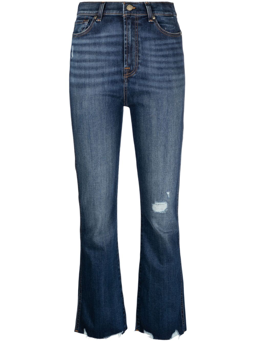 Kick flare cropped jeans - Blue