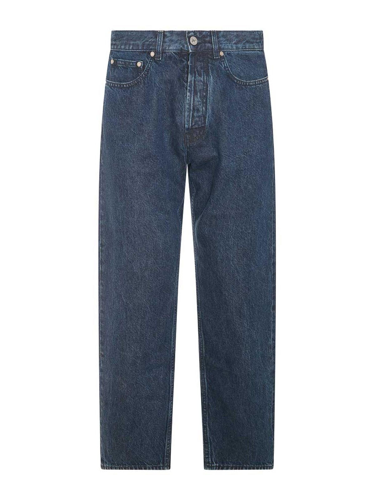 Blue Cotton Denim Jeans