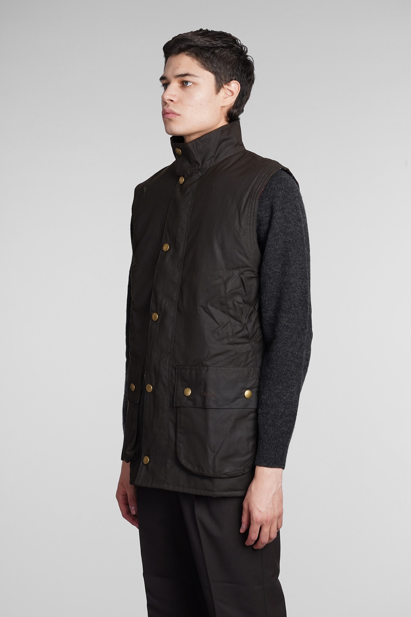 Casual Jacket In Green Cotton