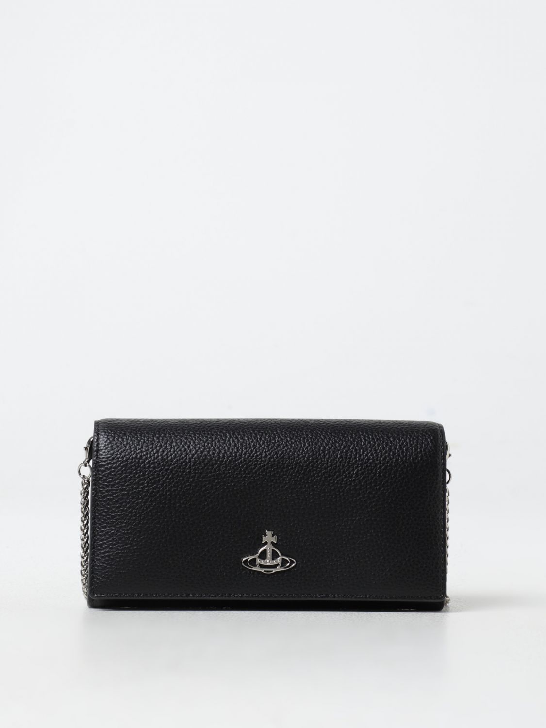 Orb-plaque clutch bag - Black