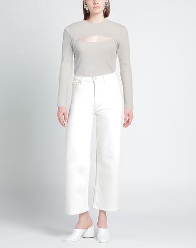 Agolde Woman Top Off white Size L Organic cotton, Elastane