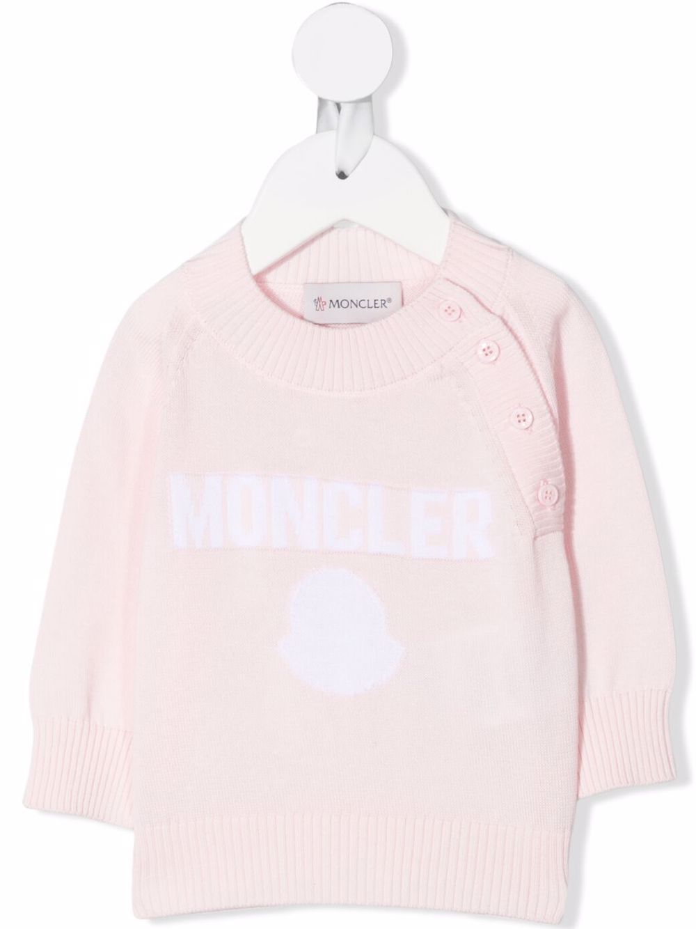 Long-sleeved logo knit jumper - Pink