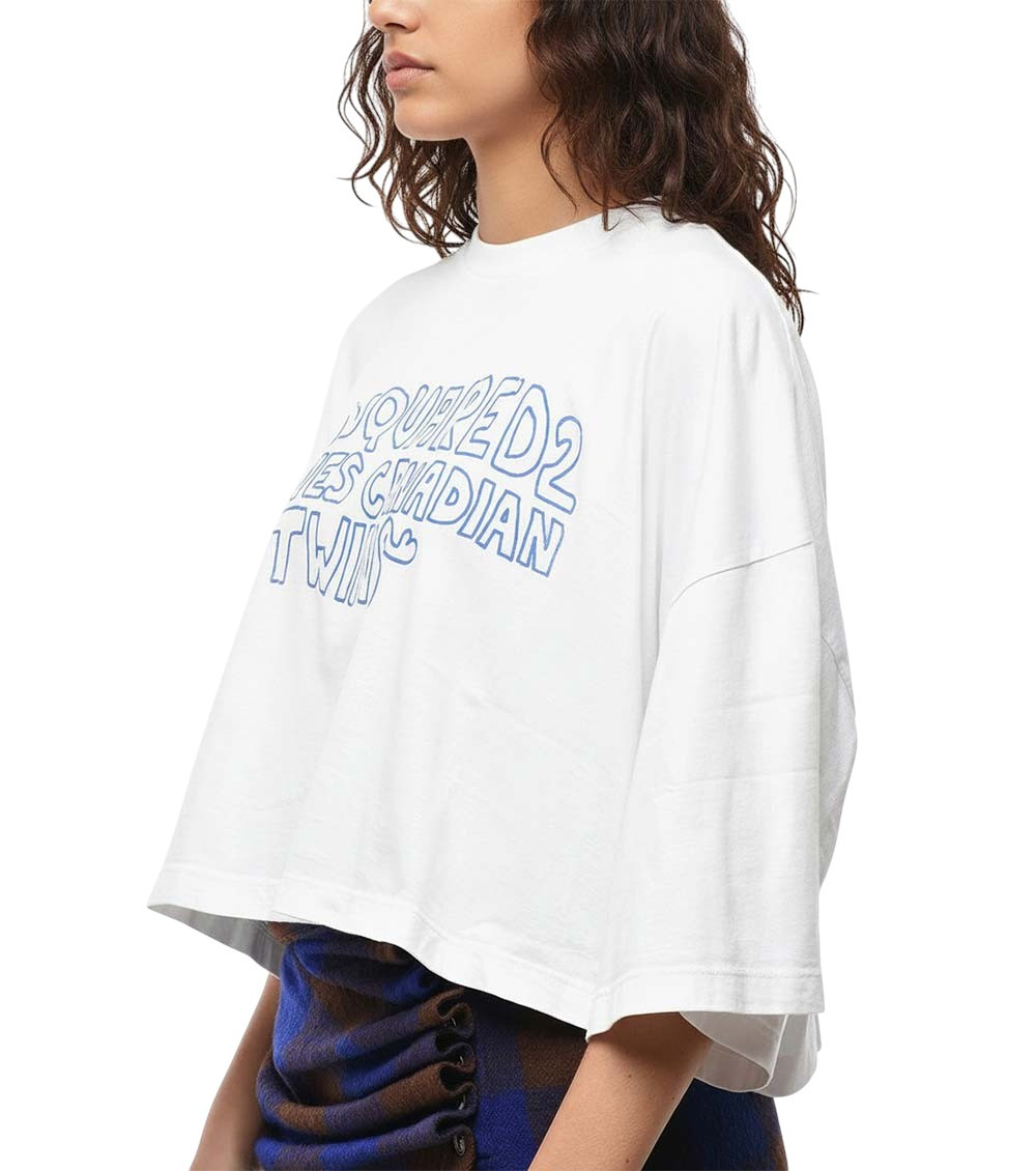 White Graphic Crew Neck T-Shirt