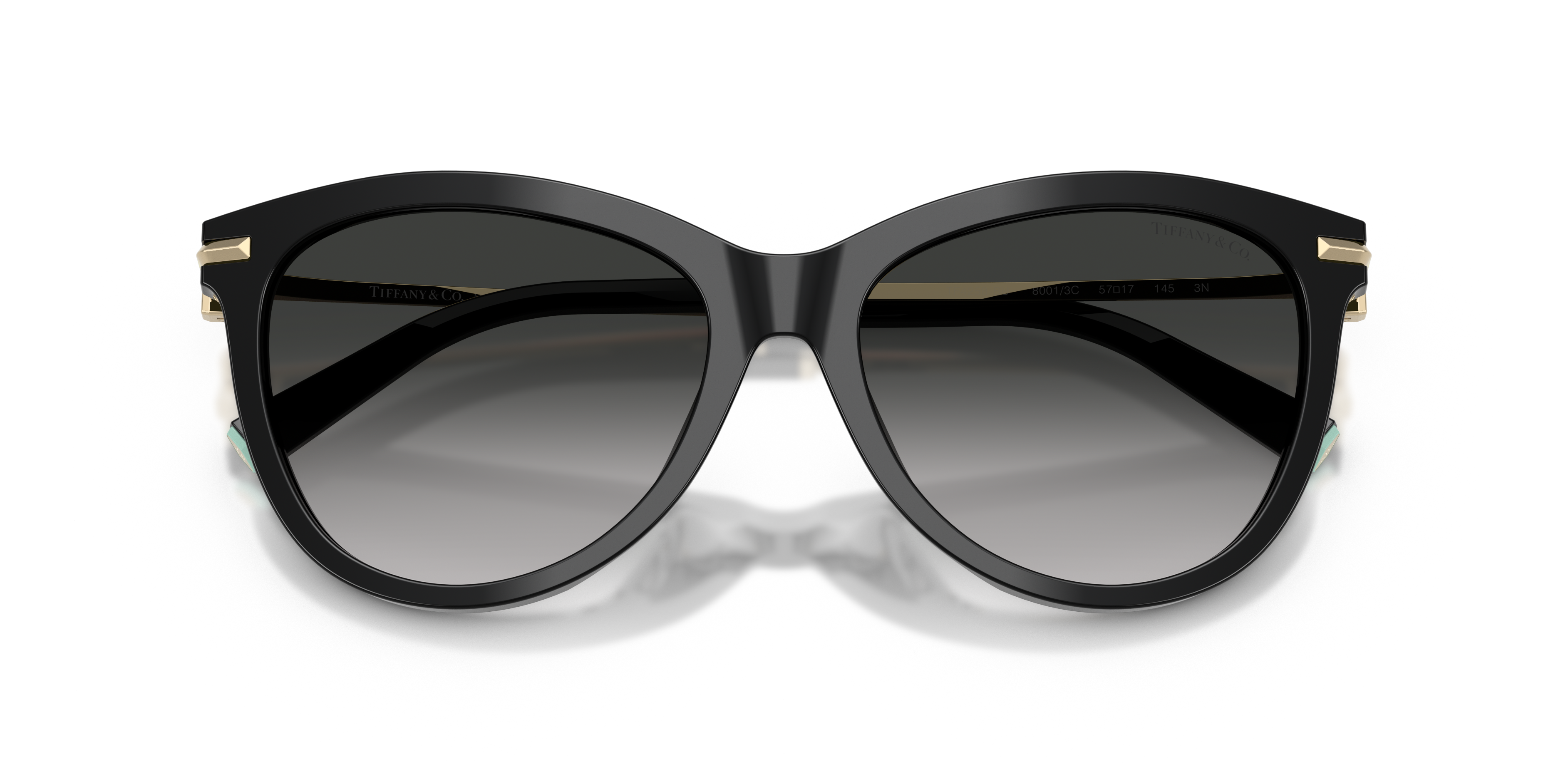 Tiffany Donna Tiffany TF4258BU 80013C Occhiali da sole Acetato Nero Grigio Pantos Normale Sfumato