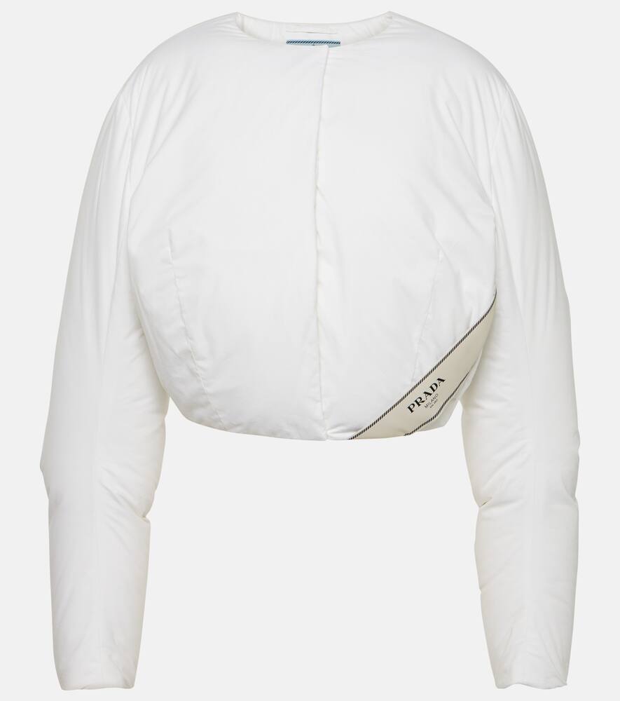 Prada Cropped cotton down jacket