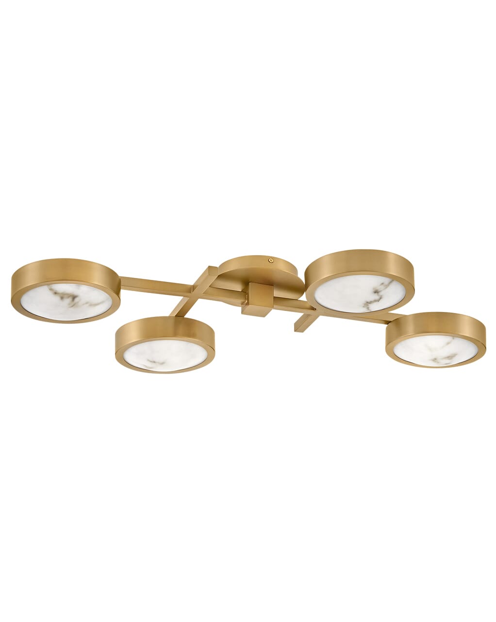 Lacquered Brass LED Flush Mount from the Cava Collection