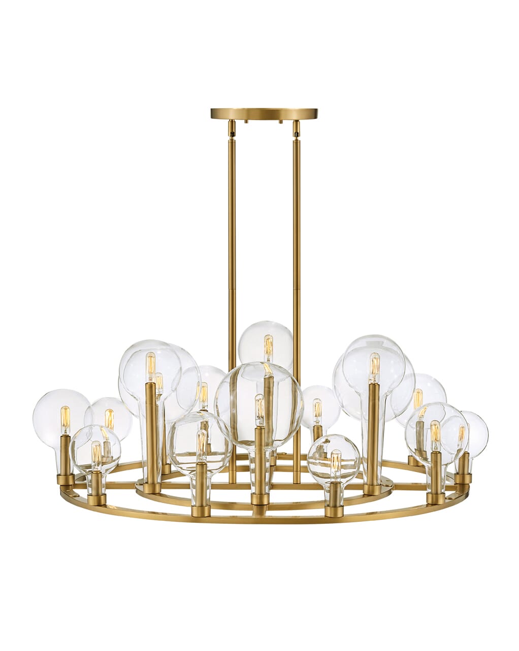 Lacquered Brass LED Chandelier from the Alchemy Collection