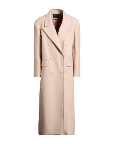 Woman Coat Beige Size 6 Polyester, Acrylic, Wool