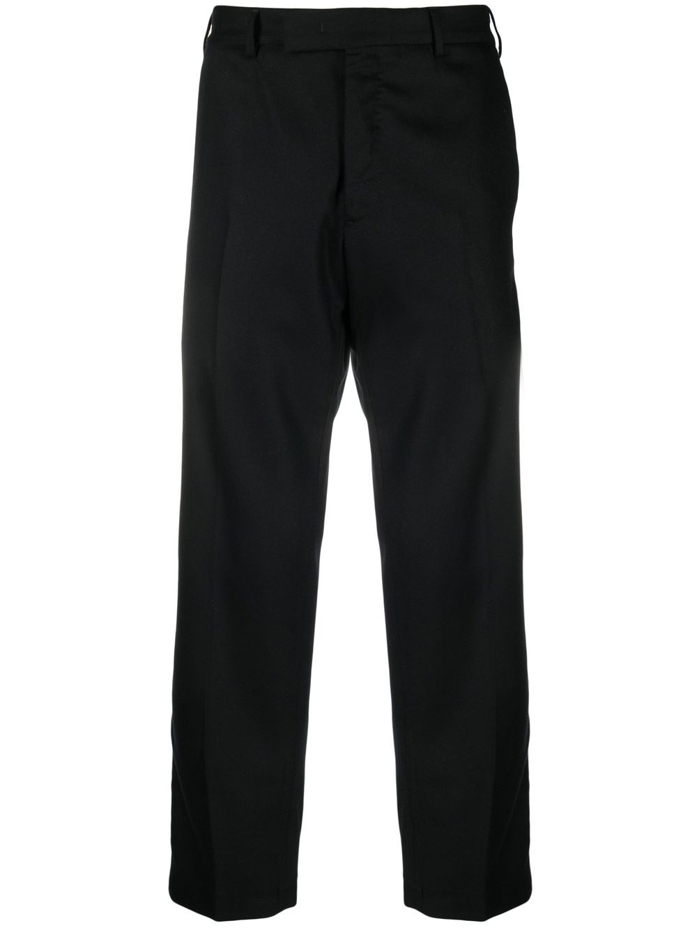Cropped straight-leg trousers - Neutrals