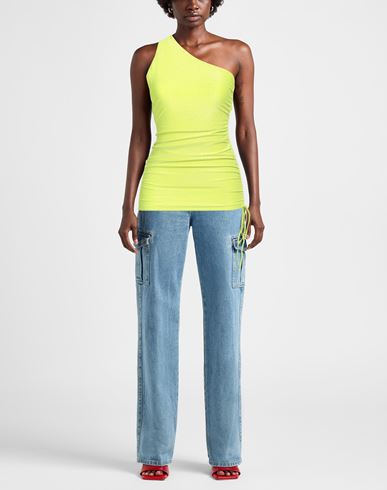 Woman Top Lime green Size M Polyester, Polyamide, Elastane