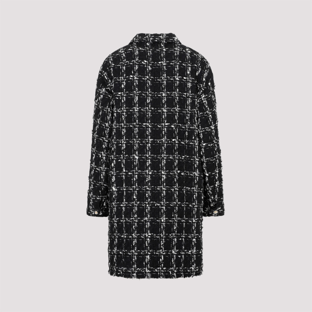 Checked Bouclé Coat