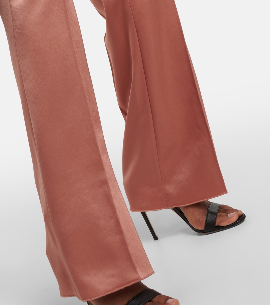 Nanushka Leena high-rise satin straight pants