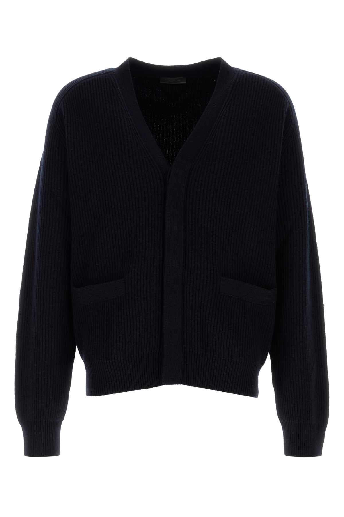 Cashmere Cardigan — Navy