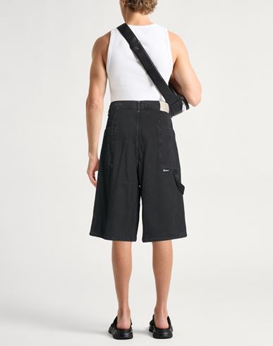 Man Denim shorts Black Size 36 Cotton, Elastane