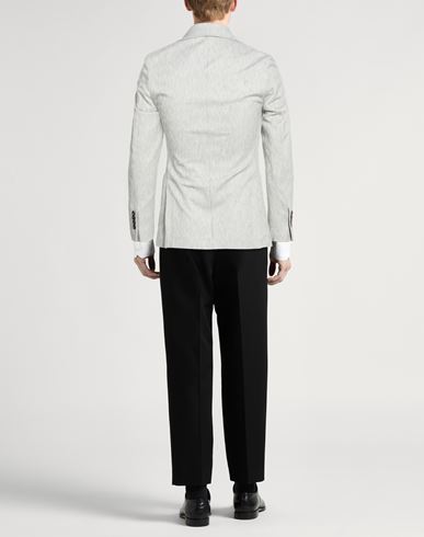 Man Blazer Light grey Size 38 Cotton