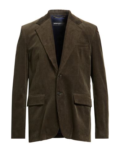 Man Blazer Military green Size 38 Cotton, Elastane