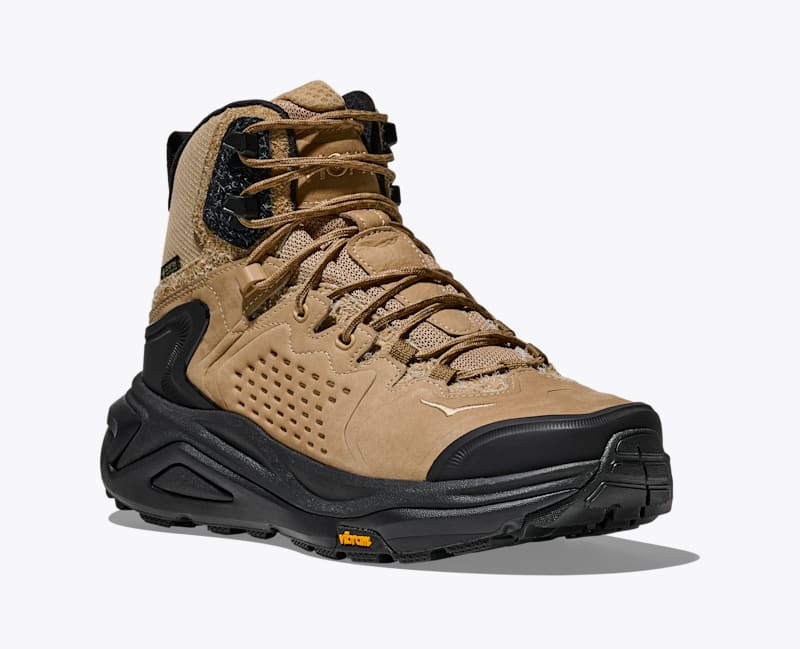HOKA Elite Terrain System Kaha 3 GTX Shoes in Khaki/Black