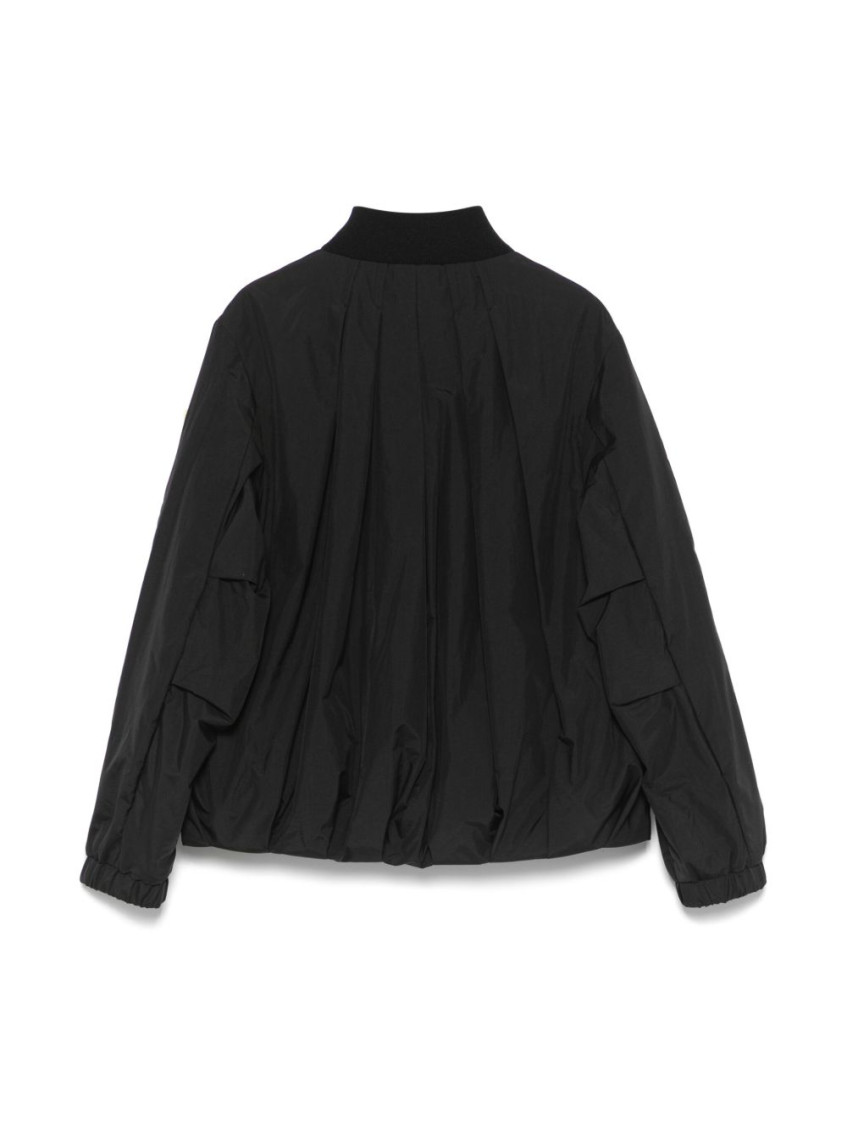 Girls Black Solid Jacket