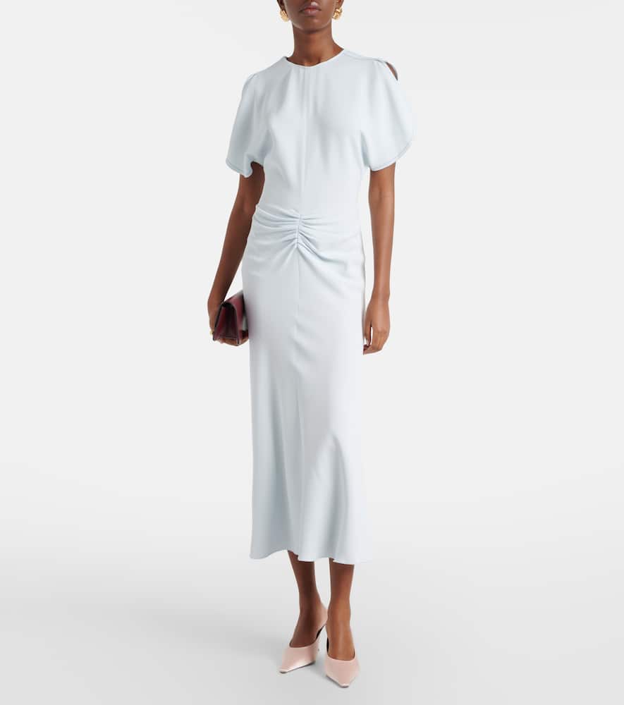 Gathered midi dress