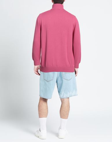 Man Turtleneck Magenta Size 40 Cotton