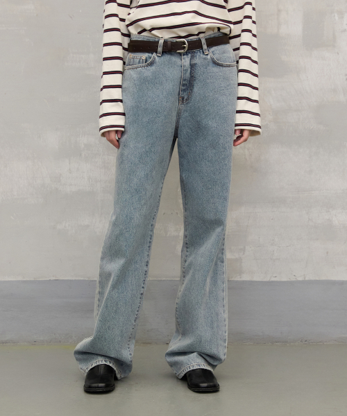 W50 Wide Denim Pants_White