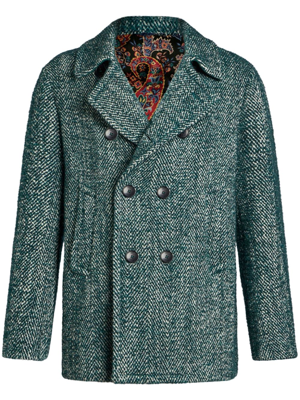 Double-breasted peacoat - Green