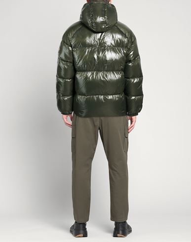 Man Puffer Military green Size L Polyamide, Recycled polyamide