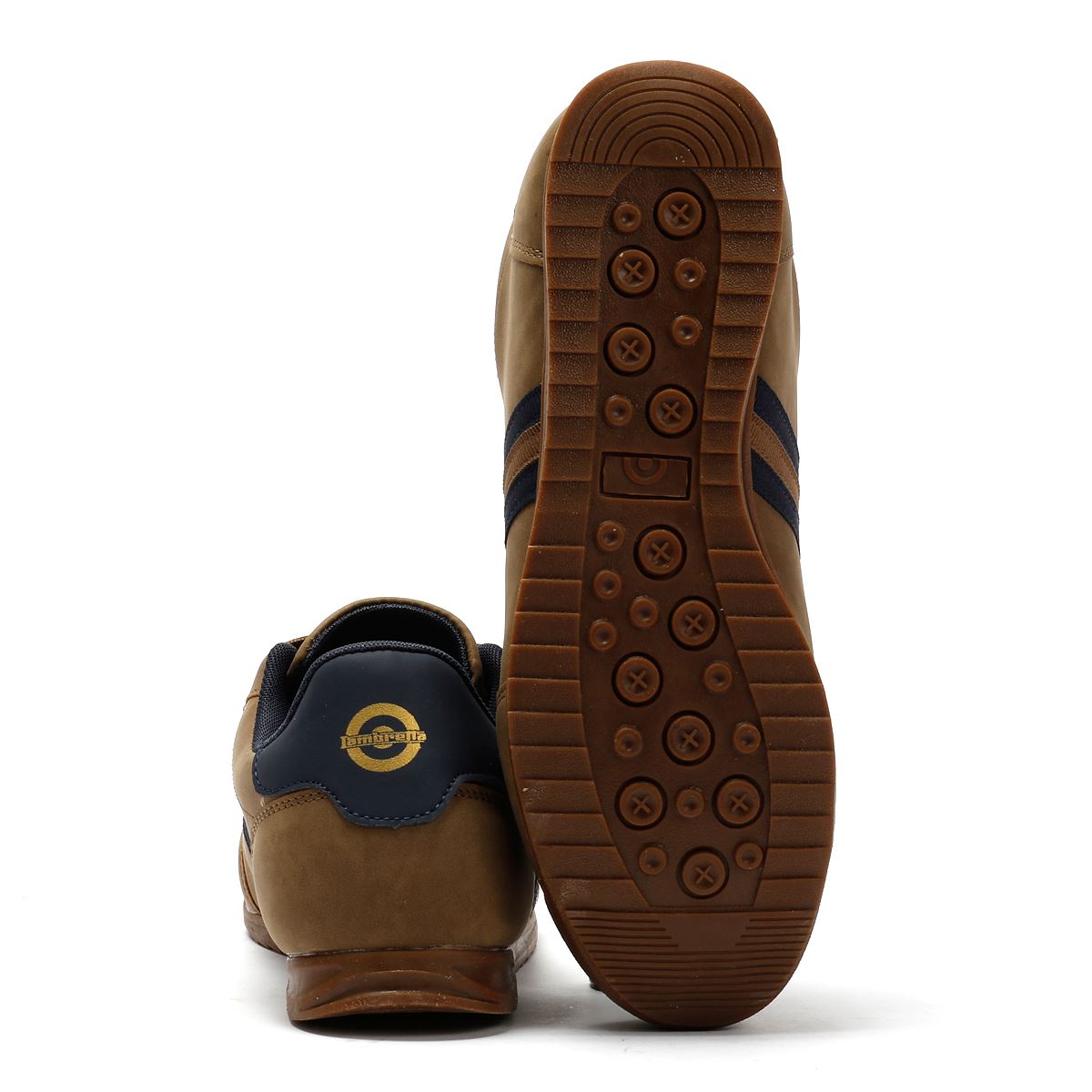 Lambretta Tackle Men's Taupe/Navy Trainer