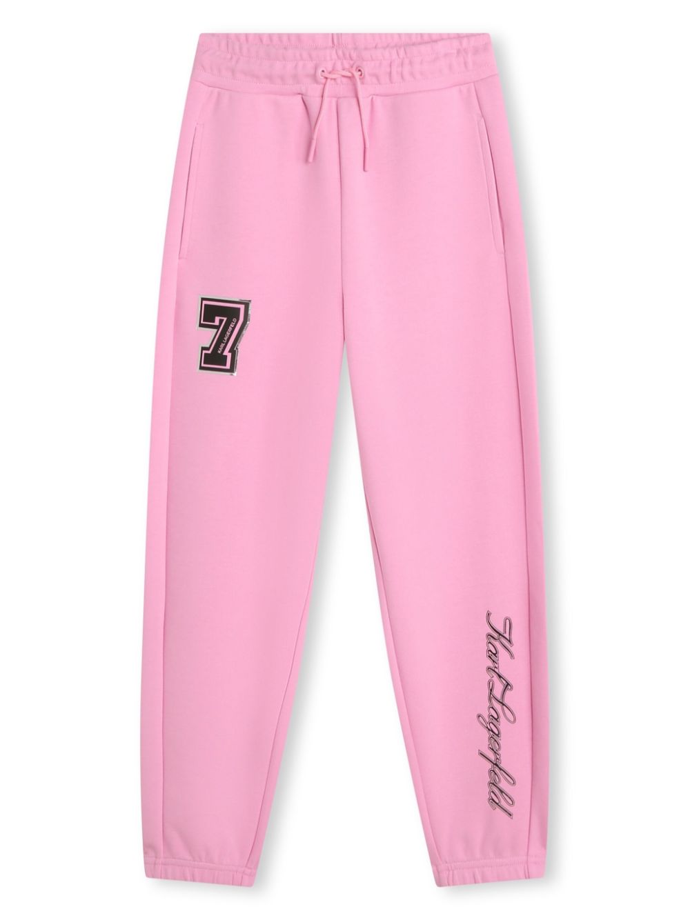 Logo-print cotton track pants - Pink