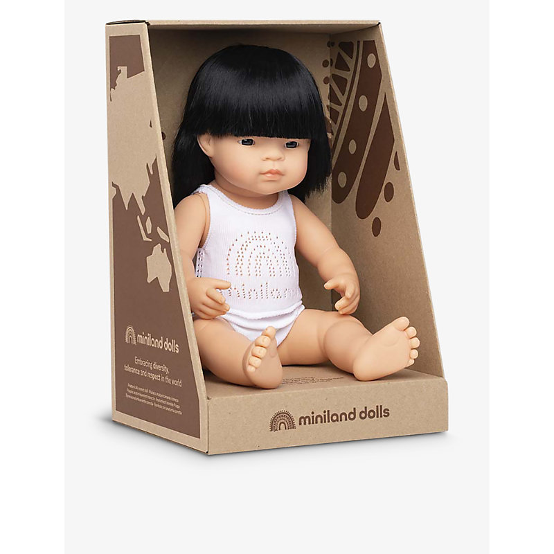 Beige Educational Vinyl Female Baby Doll 38cm