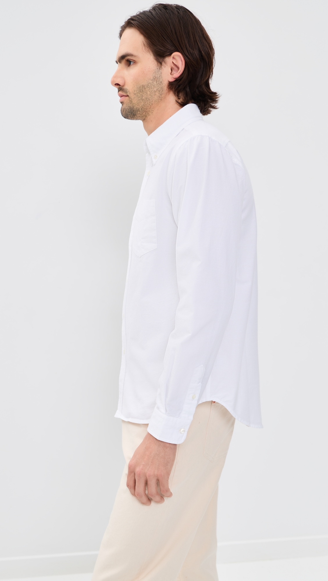 Beefy Cotton Oxford Shirt White