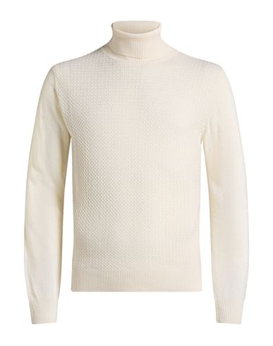 Man Turtleneck Off white Size L Wool, Acrylic