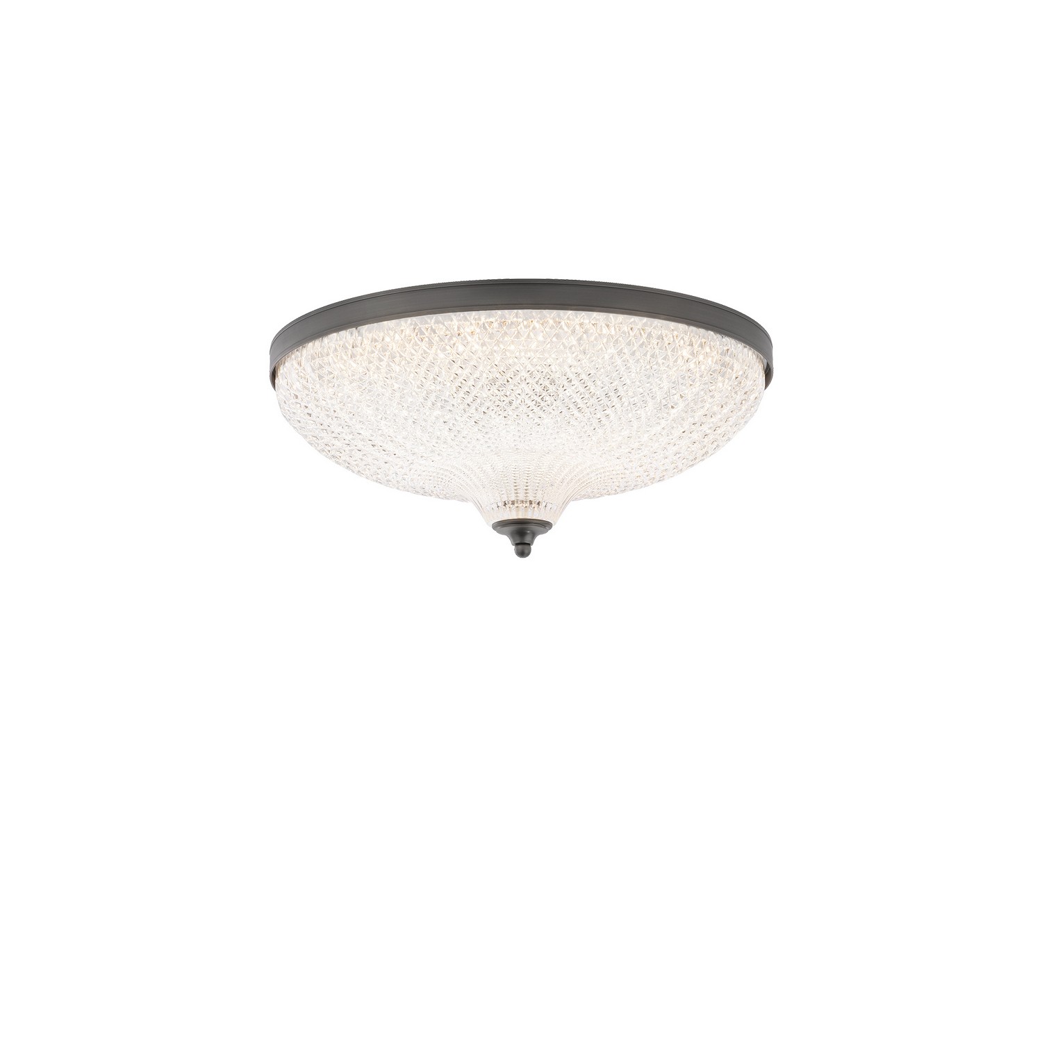 Roma 1-Light LED Flush Mount Ceiling Light in Aged Bra