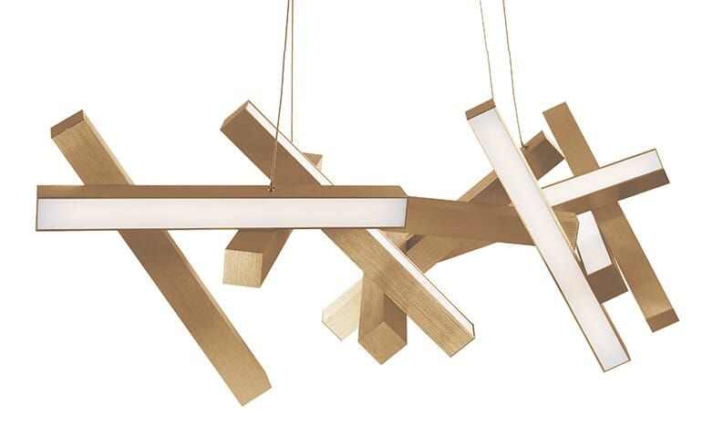 Modern Forms Chaos Chandelier in Aged Bra