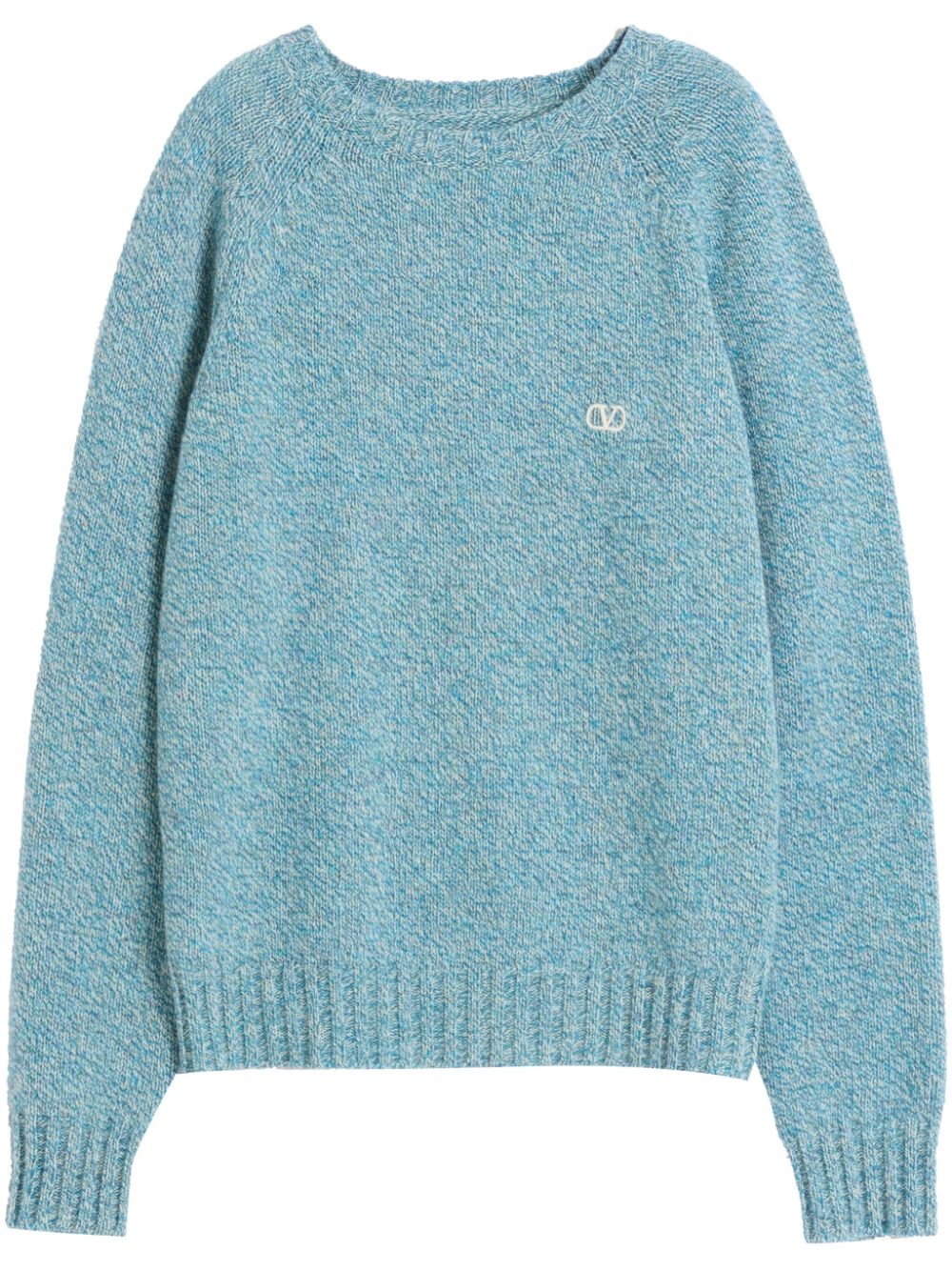 VLogo-embroidered sweater