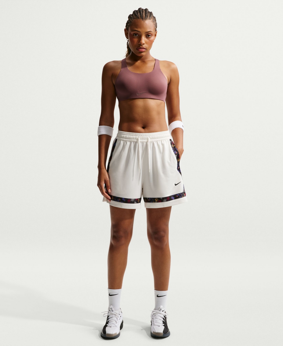 Women's Dri-fit Basketball Shorts - Sail/black