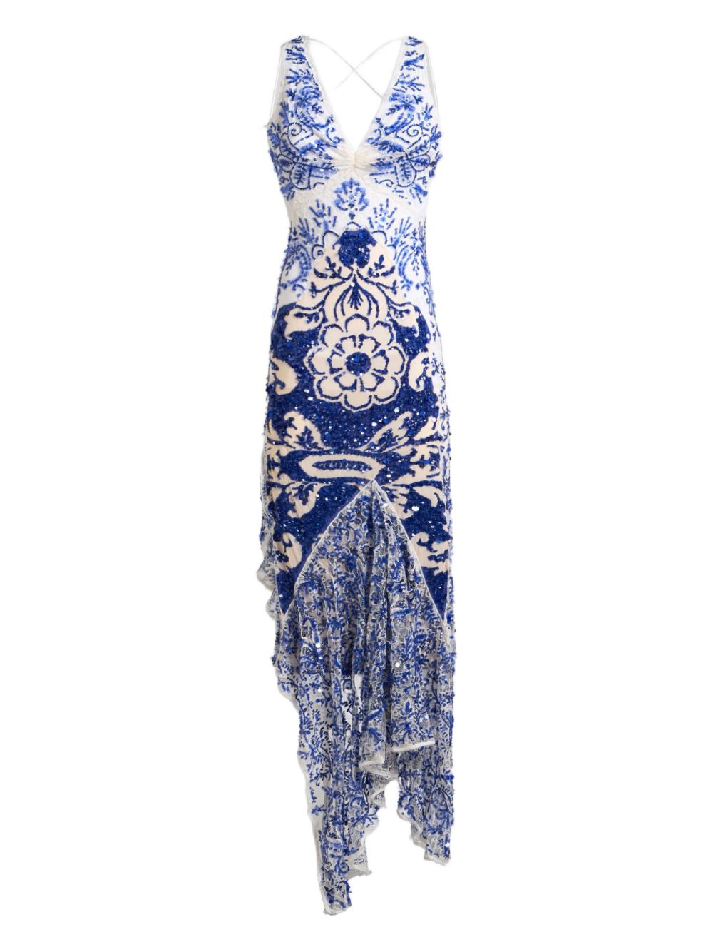 ETRO sequin-embroidered dress - Blue