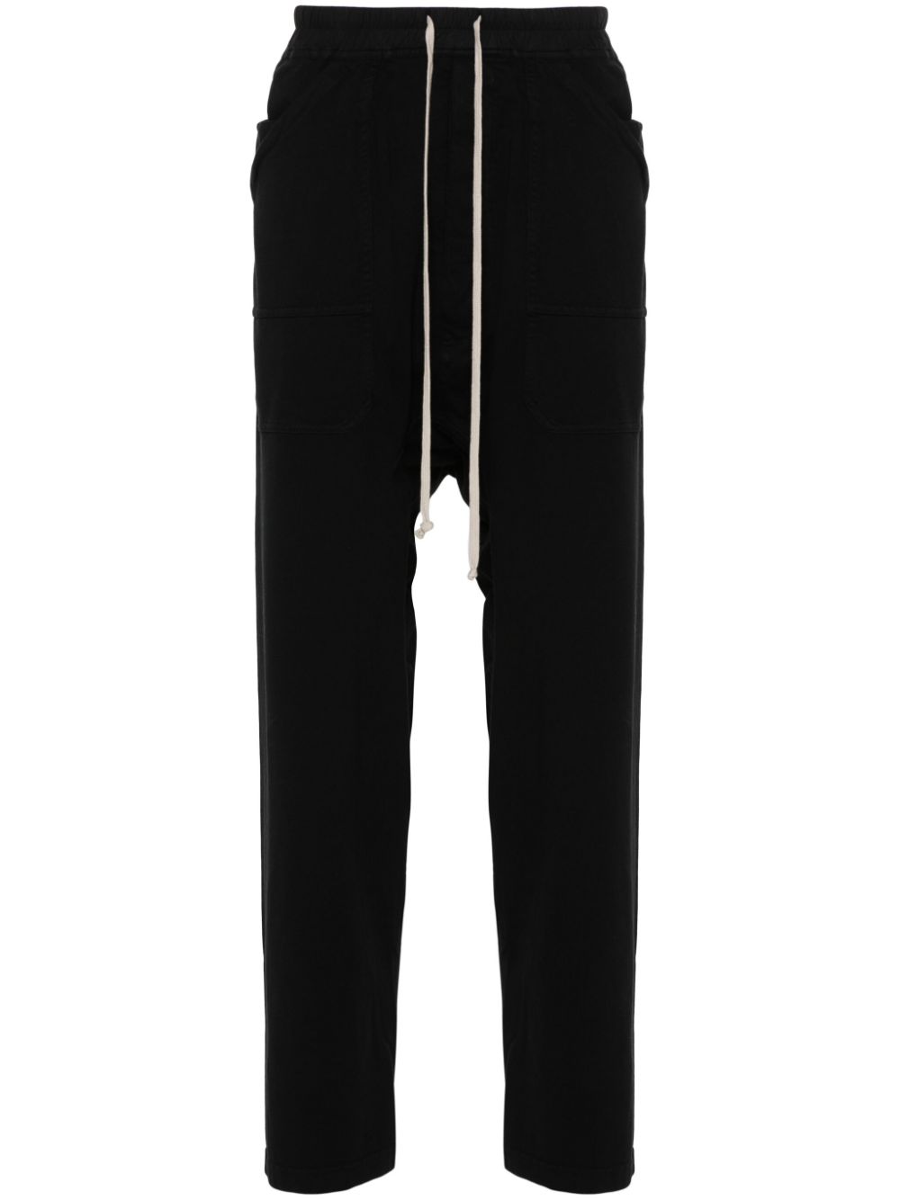 Organic-cotton drop-crotch trousers - Black