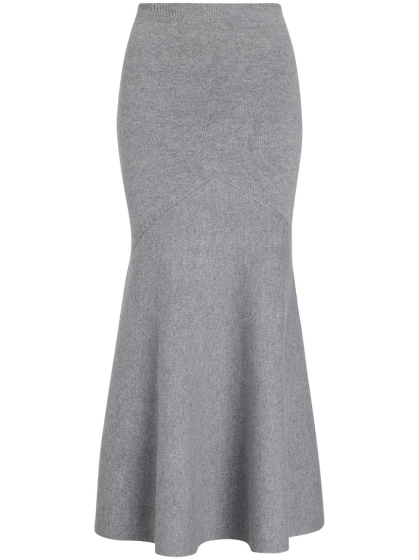 Wool peplum skirt - Grey