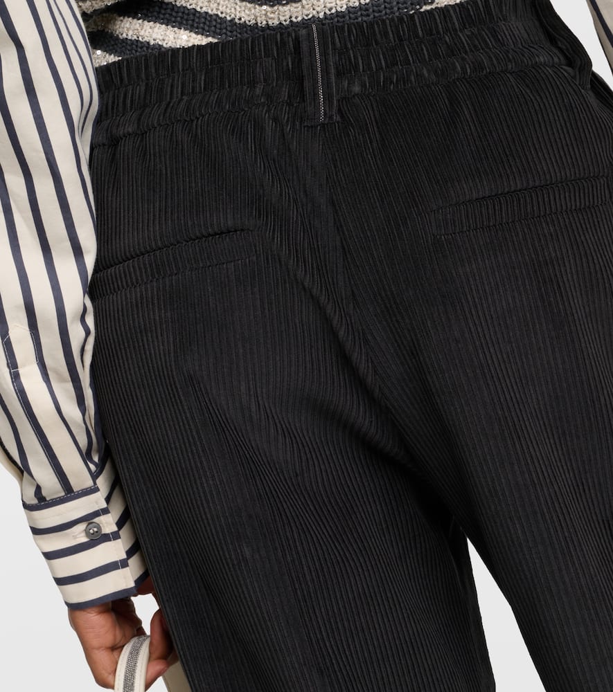 Corduroy wide-leg pants