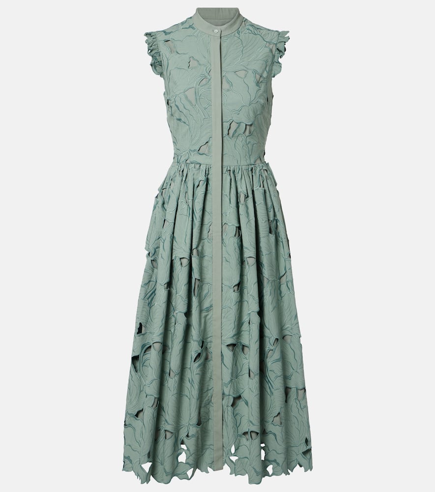 Guipure lace shirt dress