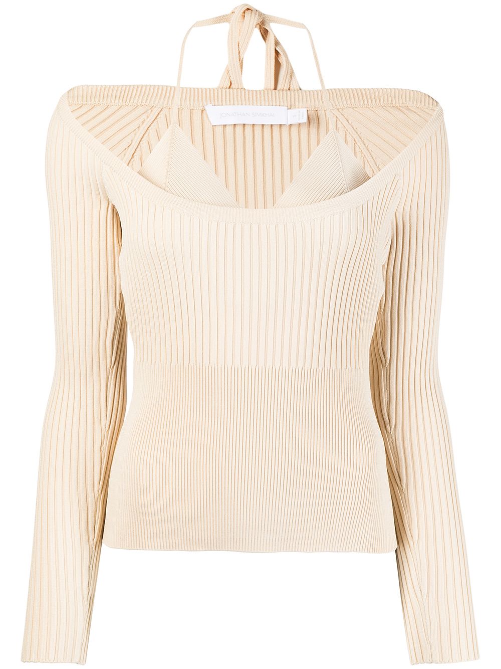 Jayline compact scoop-neck jumper - Neutrals