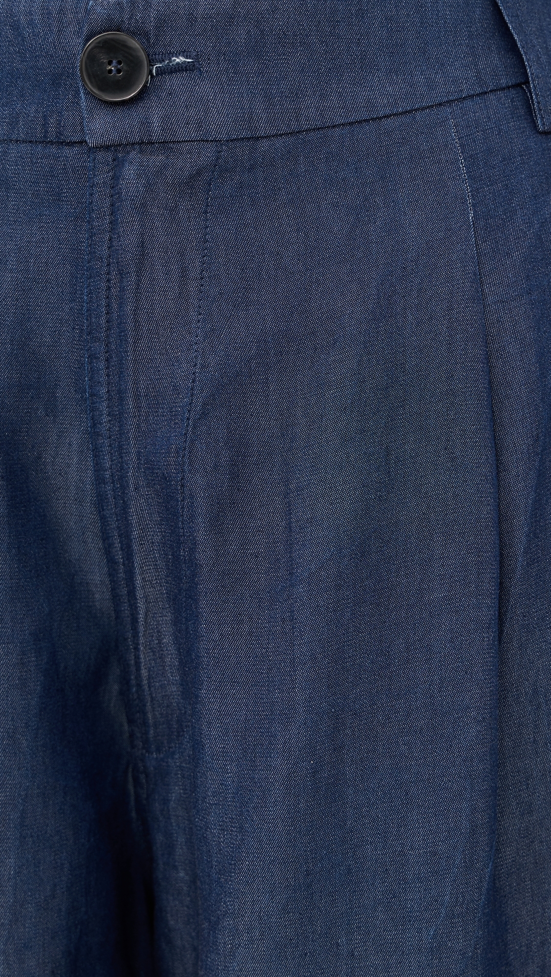 Phebe Chambray Wide Leg Pants Blue Denim