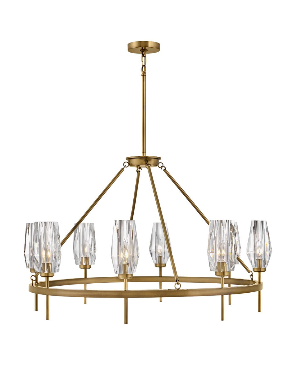 Heritage Brass LED Chandelier from the Ana Collection