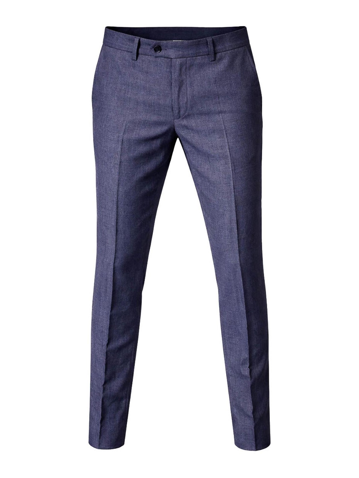 Blue Irish Linen Trousers
