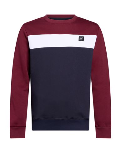 Man Sweatshirt Burgundy Size L Cotton, Polyester