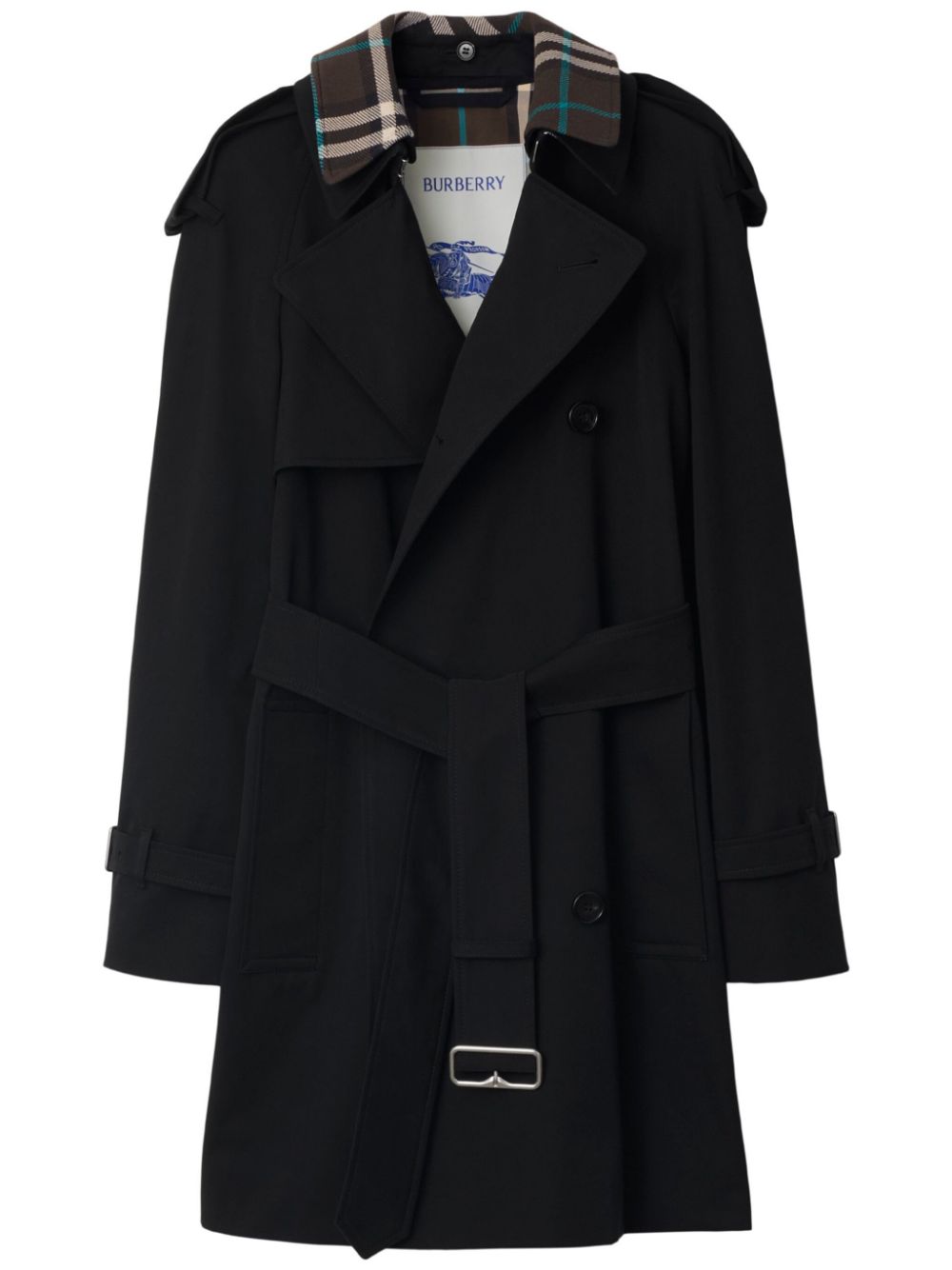 Detachable-collar trench coat